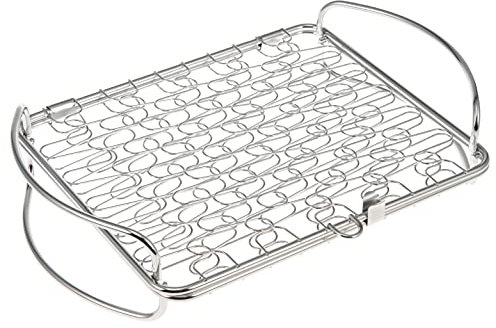 bremermann Grillkorb dehnbar // Edelstahl // 29,7 x 21,4 cm // für ganzen Fisch, Fleisch, Gemüse