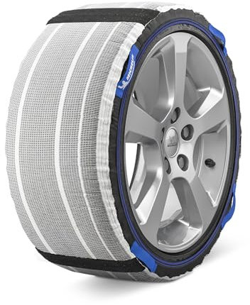 MICHELIN SOS Grip® Evolution Chaussettes à Neige Haute Performance SOS 4 - Chaînes à Neige Textiles Homologuées EN16662-1 - Montage Facile <2 Min - Adhérence Neige et Verglas - Compatibles ESP/ABS