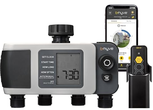 Orbit Smart Hose Watering, Gray, 4 Outlet Timer w/Wi-Fi Hub