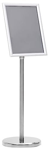 vidaXL A4 Plakatständer Drehbares Anzeigepaneel Infoständer Präsentationsständer Ständer Plakat Aufsteller Kundenstopper Silbern Aluminiumlegierung