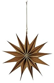 Kopschitz Weihnachtsdeko Papierstern braun zum Hängen Ø 150 mm, 1 Stück