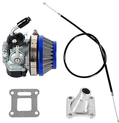 NVBHOF Ersatzvergaser Für ATV 49cc 19mm Vergaser Carb 58mm Luftfilter Kabel Montage Für 2-takt 49cc 50cc 60cc 66cc 80cc Für Mini Pocket Bike Gruppe Vergaser Motor Vergaser Ersatz (Größe : Blau)