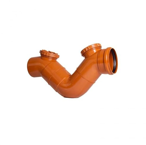 Sifone firenze orizzontale fognatura (2 Tappi) - Diametro 110