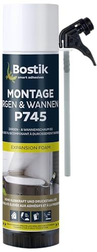 BOSTIK Montage Zargen & Wannen 2K P745 – Polyurethan Shaum zum Fixieren und Verkleben, Hohe Druckstabilität und Klebkraft, Hellgrün, 400ml