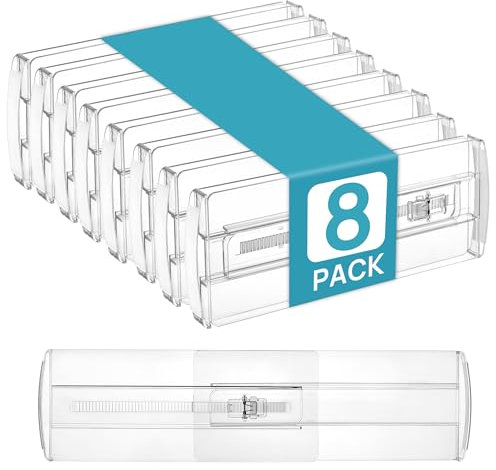 Vtopmart 8 Pack Schubladentrenner, Schubladentrenner Verstellbar (26.8-43.1cm), Transparente Schubladenteiler für Schubladen Organizer, Schminktisch, Badezimmer