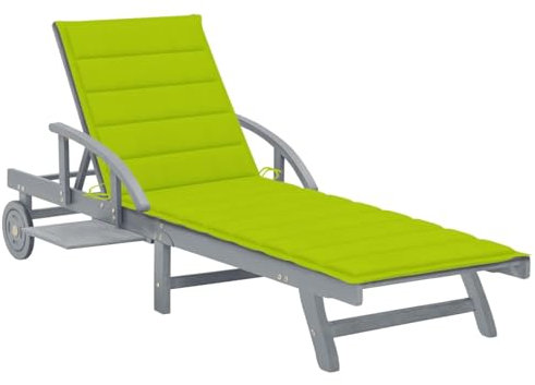 ShGaxin Sonnenliege mit Auflage Akazie Massivholz, Gartenliege, Liegestuhl, Sonnenstuhl, Sonneninsel Outdoor, Liegen, Gartenmöbel, Bäderliege, Relaxliege - 3061340