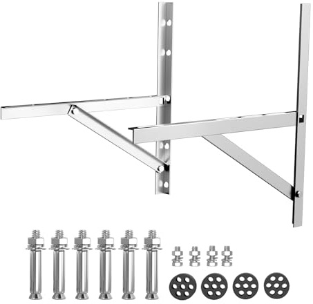 Rogvoc Wall Mount Bracket for 9000-36000 BTU Mini Split AC, Heavy Duty 201 Stainless Steel Support for Outdoor Heat Pump Condenser