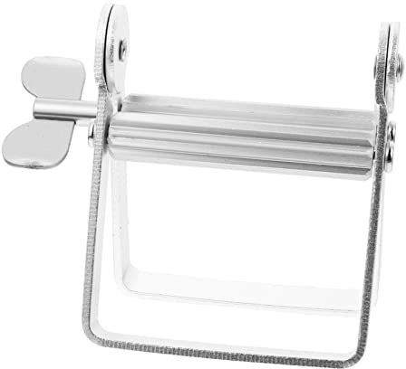 Exprimidor Plata Pasta de Dientes de Aleación, de Aluminio, Herramienta | Loción y Tinte Capilar, Dispensa Cantidad Uniforme, Diseño Creativo, Ahorra Dinero, Uso Doméstico