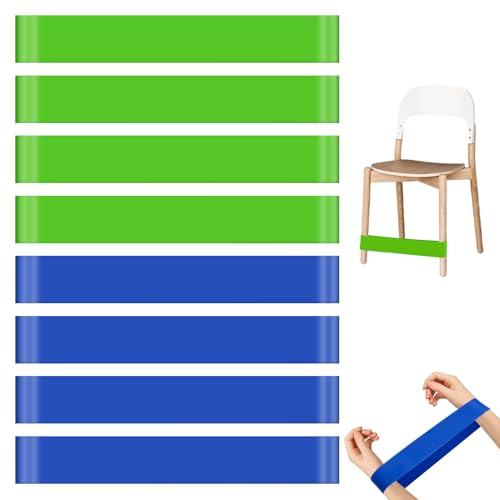 Menibeuty 8Pcs Élastique Chaise Tdah Enfant Outils Bandes De Chaise, Bande Elastique Chaise Tdah pour Chaises De Salle De Classe, Bandes Élastiques Élastiques pour Enfants