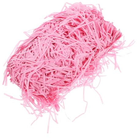 Mipcase 1 Påse Strimlat Papper För Korgar 200 G Strimlat Papper Fyllmedel Gräs Crinkle Papper För Presentlådor Presentpåsar Fyllnadsdekoration Ljusrosa