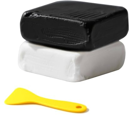 Masilla Epoxi 2 Componentes, 200 g A+BMasilla para Plastico Reparación, Masilla Plastico Reparacion de Piscinas, Unión Subacuática, Metal, Baldosas, Cerámica, Hormigón, Fugas, con Raspador