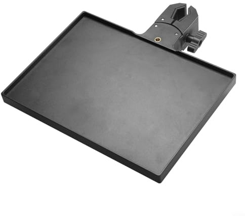 ZiStarlilife Confezione da 1 vassoio per schede audio con clip per telefono per supporto microfono, supporto in plastica per plettri e capotasto, accessorio per webinar da studio, nero e bianco, 2200