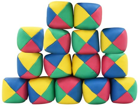 AolKee Lot de 15 balles de jonglage pour débutants, douces et durables, mini balles de jonglage colorées pour adultes et enfants, balles de jonglage amusantes émoticônes comme jouet de jonglage
