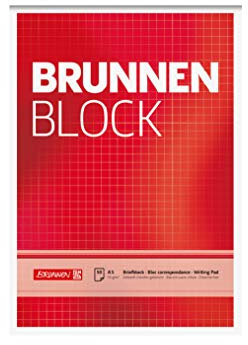 Brunnen 1052428 Briefblock / Schreibblock / Der Brunnen Block (A5, kariert, 50 Blatt, 70 g/m²)