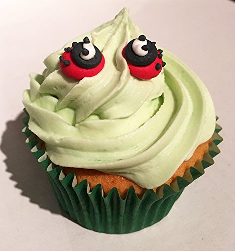 12 Sugar Mini Ladybirds - Beautiful Edible Cake Decorations