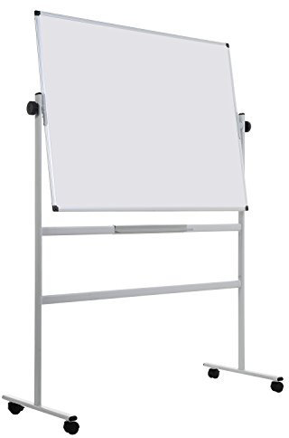 Bi-Office mobiles drehbares Whiteboard, magnetische lackierte Stahloberfläche, 200 x 100 cm