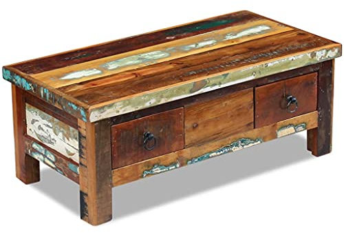 vidaXL Massivholz Couchtisch Beistelltisch Wohnzimmer Sofa Kaffee Tisch Antik