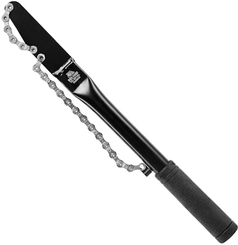 BIKE HAND Compatible with Shimano Sram Freewheel Turner Install Removal Chain Whip Tool Kit - Cassette Remover - MTB Road 8 9 10 11 12 Speed - Extra Long Handle