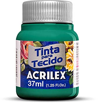 Pintura de tela Acrilex, verde mar, color 630, 37 ml
