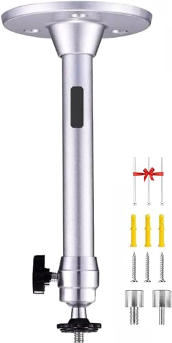 2-Be-Best Universal Extending Ceiling Projector Mount,Hanger 360° Rotatable Head with Extendable Length 180mm/7.08inch Projection for Mini Projector CCTV DVR Camera (Silver)