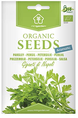 Zertifizierte Bio-Italienische Petersilie-Samen von Minigarden – 100% natürlich, GVO-frei, bereit zur Aussaat – 3000-3600 Samen, reproduzierbar
