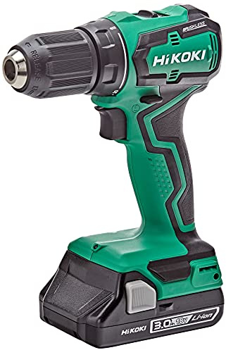 HiKOKI Akku-Bohrschrauber - 18 V, 55 Nm Drehmoment, 2-Gang-Getriebe, 13 mm Schnellspannbohrfutter - Brushless, LED, kompakt & leicht, ergonomisch - Inkl. 2 Akkus 3.0 Ah, Ladegerät & Koffer