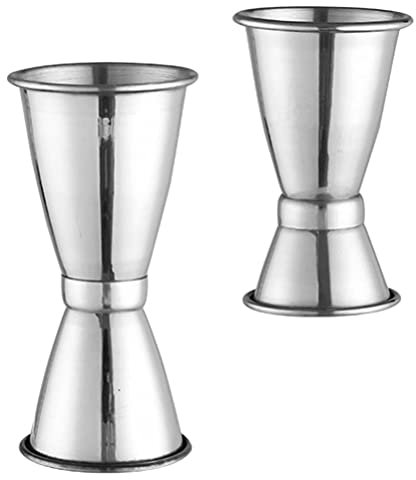Cabilock 2Pcs Jigger Japanischen Jigger Edelstahl Bar Bartending Jigger Tasse Bar Werkzeuge