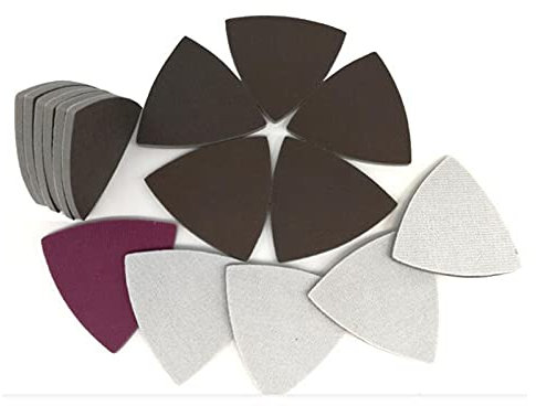 Papel de lija pulido TRIANGULAR HOJO/SECO COLOCKING SPONGE DISCO DE ARENAJE Papel de lija ROJO 90 * 90 * 90mm 300-1500 Herramienta de pulido de pulido abrasivo (Grit : 10pcs Grit 1500)