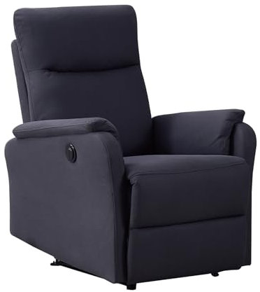 De RUCCI Fernsehsessel,Relaxsessel mit Liegefunktion,Liegesessel grau,Elektrischer Liegesessel Matteo, Ergonomische Design für Fernsehen, Arbeiten und Schlafen