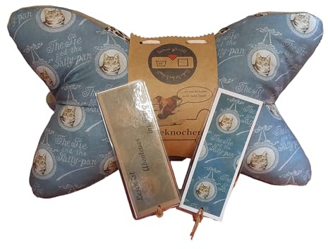 Bastel-Stall by Wetzel Leseknochen Katzen Nostalgie | Handmade, Mit Lesezeichen, Mittlere Härte, Polyesterfaserbällchen ÖkoTex100, Personalisierbar