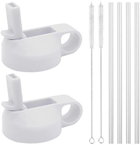 PHULWEL Straw Lid ONLY for Hydro Flask WIDE Mouth Bottle(12oz 16oz 18oz 20oz 32oz 40oz 64oz), Sports Caps Water Bottle Accessories Top Replacement Straw Lid - 2 Pack