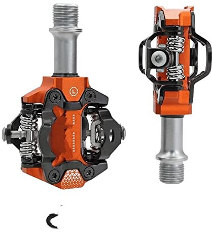 Für Fahrradpedale Ultraleichte Abgedichtete Aluminiumlager Rennrad BMX MTB SPD Pedale rutschfeste wasserdichte Fahrradpedale (Color : MZ-152 orange)