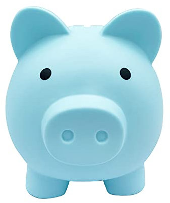 Piggy Bank,Money Saving Box for Adults Boys Girls Kids,Cute Coin Cash Jar Fun Gift for Birthdays,Decoration,Festival,Student Rewards (Blue)