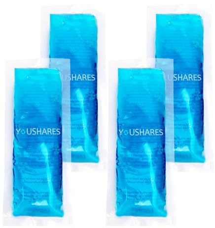 YOUSHARES TSA Kühlakkus für Insulin-Kühltasche - Mini-Kühlakkus für Pen Tasche Diabetiker Etui Reisetasche, Kühlakkus für die Meisten Isolierten Medikamenten Kühlbox (4 Stück)