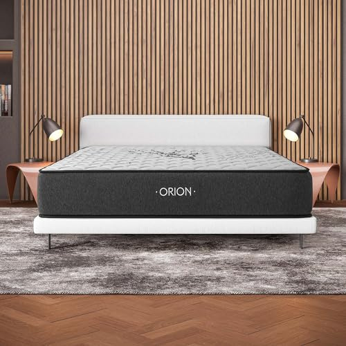 COSMOS - Colchón Viscoelástico 90x190 cm - Altura 30 cm - Orion - Espuma HR y Blue Latex - Firme, Transpirable, Hipoalergénico, Ergonómico - Cara Invierno Verano, 7 Zonas Confort