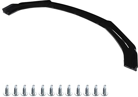 Faldones Laterales ABS Labio 3 Piezas Kit de Divisor de Labios del Parachoques Delantero Negro Brillante Kit de Cuerpo del Labio del Alerón Delantero de Alta Tenacidad