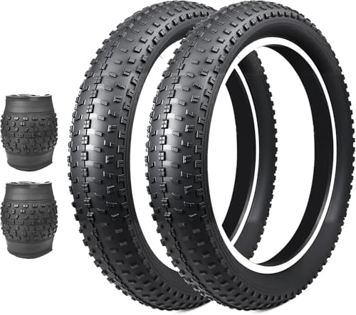 ZUKKA Fat Bike Tires 20 Zoll E Bike Fahrradreifen 20 x 3.0 Fettreifen Heavy Duty High-Performance Wear-Resistant E-Bike Mountain Snow Bike Reifen Schwarz