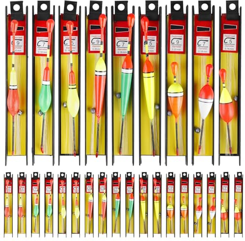 GOMETY 27 PCS Fiskepåsar Fiske Flytande Fiskepåse Set, Fiskelinje Och Krokar (5#, 7#, 9#) Fiske Bobber Float Med Löd, För Karpfen, Örring, Ål, Gädda Ideal För Sjö, Flod, Bäck