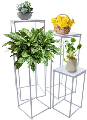 JUOPTGJ 4Pcs Metal Flower Rack,Wedding Vase Stand,Plant Stand Centrepieces ,Floor Vase Prop Geometric Column For Wedding Party Decor for Wedding Decorations, Event, Party, Home
