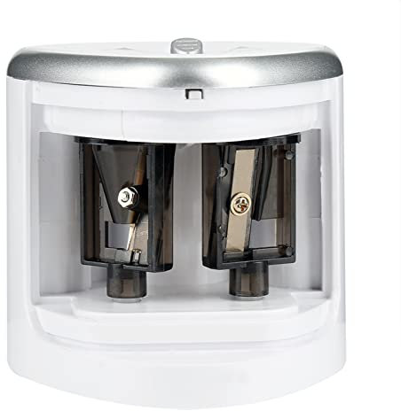 Elektrischer Bleistiftspitzer für Buntstifte, Batteriebetriebener Bleistiftspitzer für 6–12 Mm Bleistifte, Doppelloch für Büro, Schule, Künstler, Erwachsene und