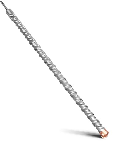 MOXPIFY 38 x 1000mm Broca SDS Plus con espiral doble, taladro de percusión para hormigón, piedra, piedra natural