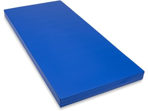 Wasserdichter Matratzenschoner in blau. atmungsaktiv und abwischbar 90x200 cm für Matratzen-Höhe 17 cm - Made in Europe.Waschbarer, Wasserdichter Bezug für Krankenhaus-Rehabilitationsmatratzen.