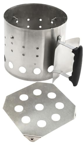 Mipcase Secchio per Attrezzo Barbecue Base e Prese d Aria per Accensione per Cucinare all e Grigliate