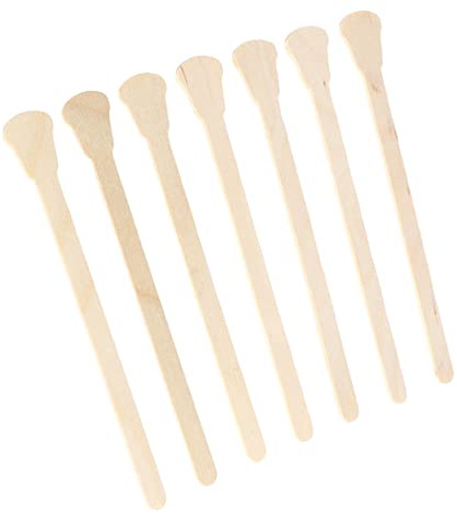 BESTYASH 100 Pezzi Spatole in Legno Monouso per Ceratura Estremità Arrotondate Confezione Inodore e Sicura per Uso con Tutte le Cere Depilatorie, Calde a Strisce, per Saloni e Uso
