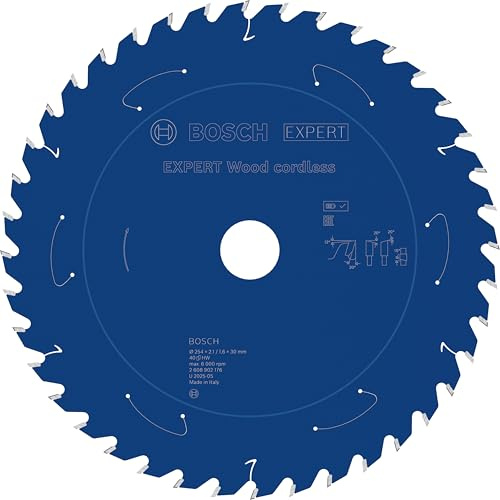 Bosch 1x EXPERT Wood cordless cirkelsågklinga för bordsågar (för Mjukt trä, Hårt trä, Ø mm, Professional Tillbehör Sladdlös bordscirkelsåg)