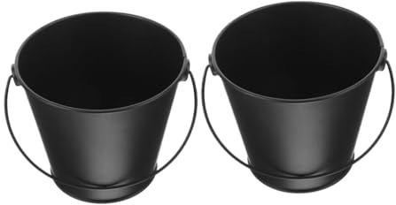 Anneome 2 Piezas Cubo de Grasa para Barbacoa de Metal Recogegotas y Fácil de Limpiar Accesorio para Parrilla Exterior para Carne y Cocina al Aire