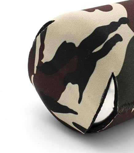 Honseadek Funda enfriadora de latas de neopreno para bebidas enlatadas, soporte aislado para latas de cerveza con agarre antideslizante, enfriador de bebidas portátil para camping, picnics (camuflaje)