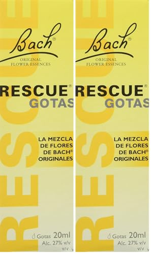 Bach - Rescue Gotas, con ingredientes de origen Natural a Base de Flores de Bach - 20 ml (Paquete de 2)