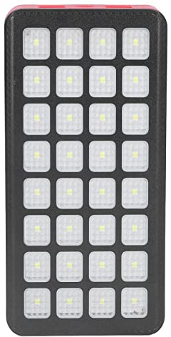 Cocoarm Banque d'énergie Solaire Chargeur Portable Batterie Externe 30000 MAh Batterie Polymère 4 Ports USB 32 Lumière LED Double Entrée pour Camping Randonnée Voyage Utilisation d'urgence