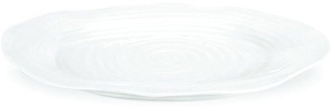 Portmeirion Sophie Conran Oval Plate, Porcelain, White, 32.5 x 42 x 4.8 cm | Ideal for hot or chilled dishes, fine porcelain construction, oven, freezer, microwave & dishwasher safe, 17 x 13 inch size